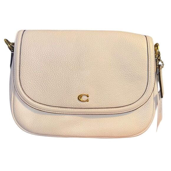 Coach Small Pebbled Leather Shoulder Bag with Gold Hardware - Picture 16 of 16